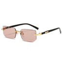 Retro Korean Sunglasses Seaside Frameless Eyeglasse Anti UV400 Gradient Shades