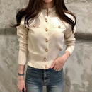 Autumn Long Sleeve Fashion Women Cardigans Sweater Knitted Coat Short Casual Single Breasted Korean Slim Chic Ladies Tops