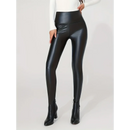 Autumn And Winter New Season Wearable Women's Tight Pants With High Waist And Sexy Faux Leather Texture Long Pants With Leggings
