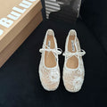 Spring Lace Women Mary Jane Shoes Fashion Slip On Comfort Street Style Soft Sole Female Dress Flats Shoes