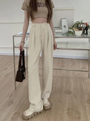 plus Size Women's Casual Loose Wide Leg Pants High Waist Slimming Trousers Versatile Autumn Faion Commute Sle Long Pants