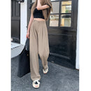plus Size Women's Casual Loose Wide Leg Pants High Waist Slimming Trousers Versatile Autumn Faion Commute Sle Long Pants