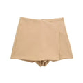 MUJER  Asymmetric Skort For Women Black High Waist Mini Skirt Shorts Women Casual Bermuda Shorts Woman Summer Skirt Shorts