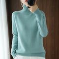Fashion Basic Autumn Winter  Merino Wool Sweater Mock Neck Cashmere Pullover  Solid Color Soft Long Sleeve Clothing Tops