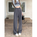 plus Size Women's Casual Loose Wide Leg Pants High Waist Slimming Trousers Versatile Autumn Faion Commute Sle Long Pants