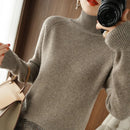 Fashion Basic Autumn Winter  Merino Wool Sweater Mock Neck Cashmere Pullover  Solid Color Soft Long Sleeve Clothing Tops