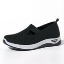 Women Sneaker Mesh Breathable Causal Women Shoes Antislip Flat Knitted Shoes Soft Bottom Slip On Tennis Shoes