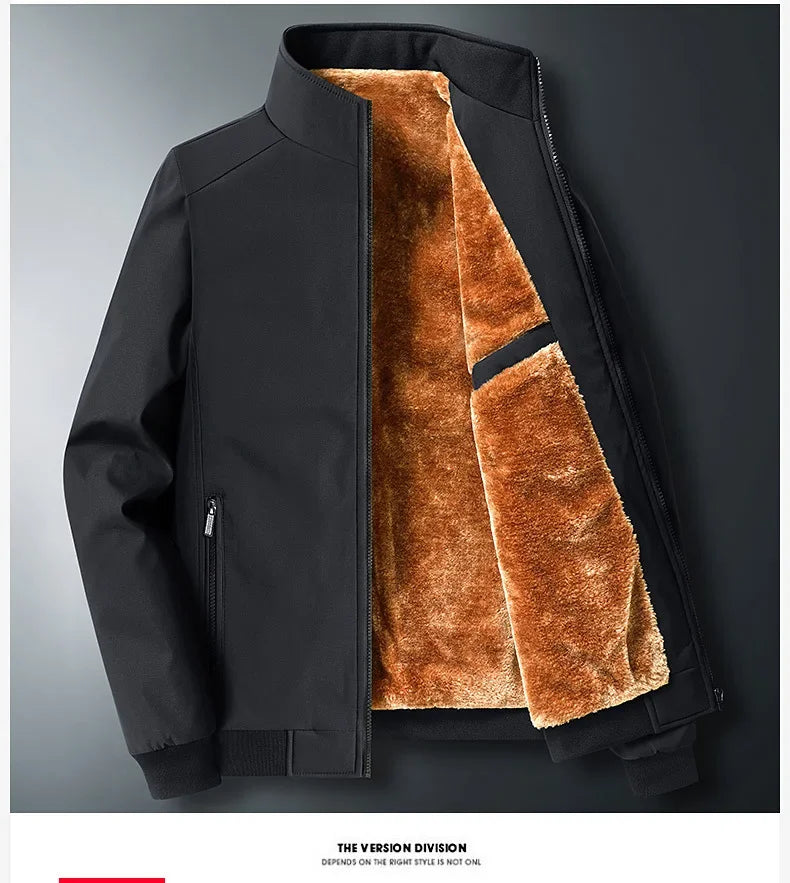 Women's Thickened Fleece-Lined Jacket – Warm and Comfortable for Autumn and Winter, Regular Fit, Chinese Brand Outerwear for Middle-Aged and Elderly Women.