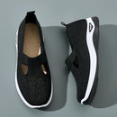 Women Sneaker Mesh Breathable Causal Women Shoes Antislip Flat Knitted Shoes Soft Bottom Slip On Tennis Shoes