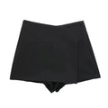 MUJER  Asymmetric Skort For Women Black High Waist Mini Skirt Shorts Women Casual Bermuda Shorts Woman Summer Skirt Shorts