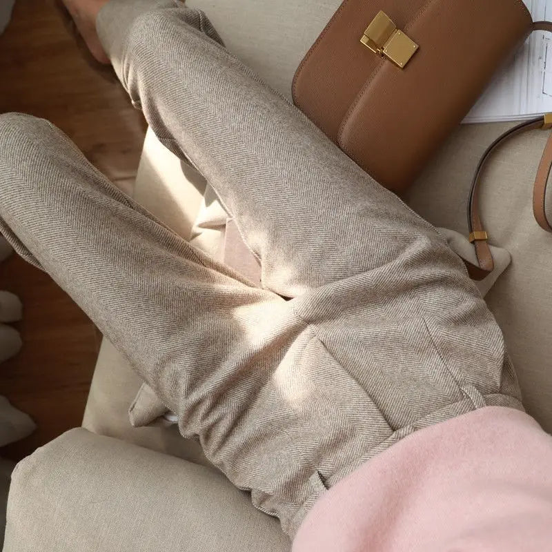 High Waist Women Suit Pants Office Ladies Harem Pencil Pants Korean Fashion Trousers Casual Button Loose Female Khaki Pants New